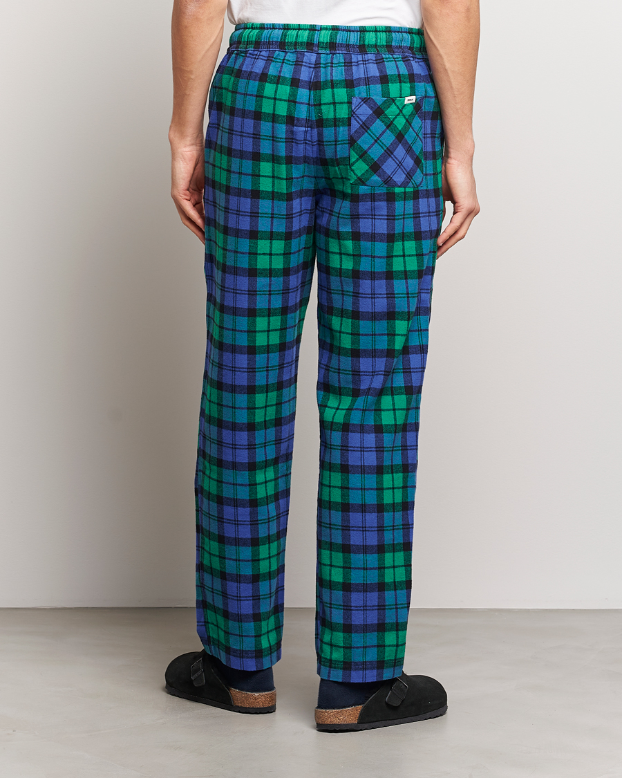 Heren | Pyjama's en gewaden | Tekla | Flannel Checked Pyjama Pants Green/Blue