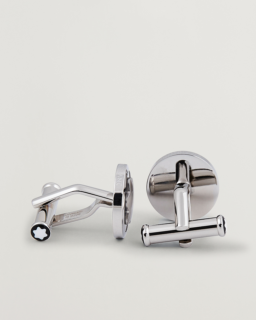 Heren | Manchetknopen | Montblanc | Cufflinks Steel Snowcap Onyx