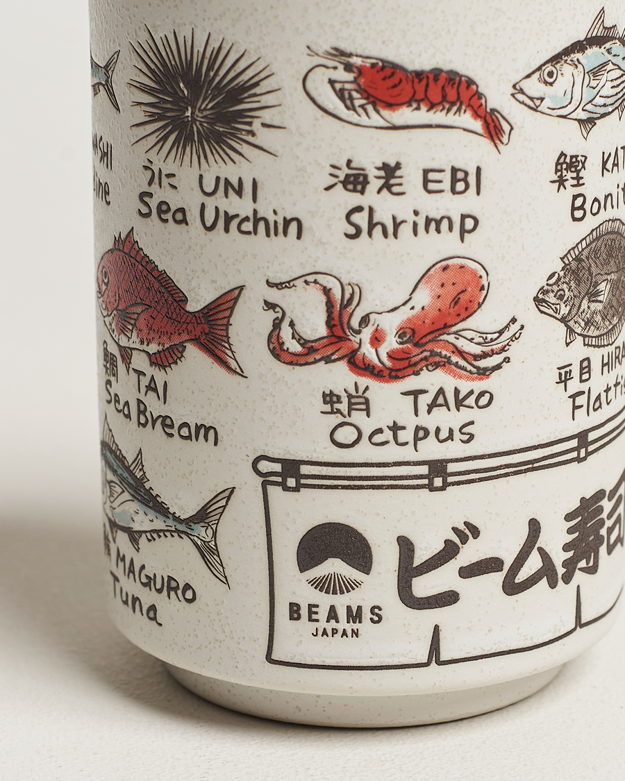 Heren |  | Beams Japan | Ceramic Fish Sushi Cup White