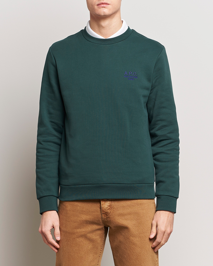 Men | Clothing | A.P.C. | Rider Sweatshirt Pine Green