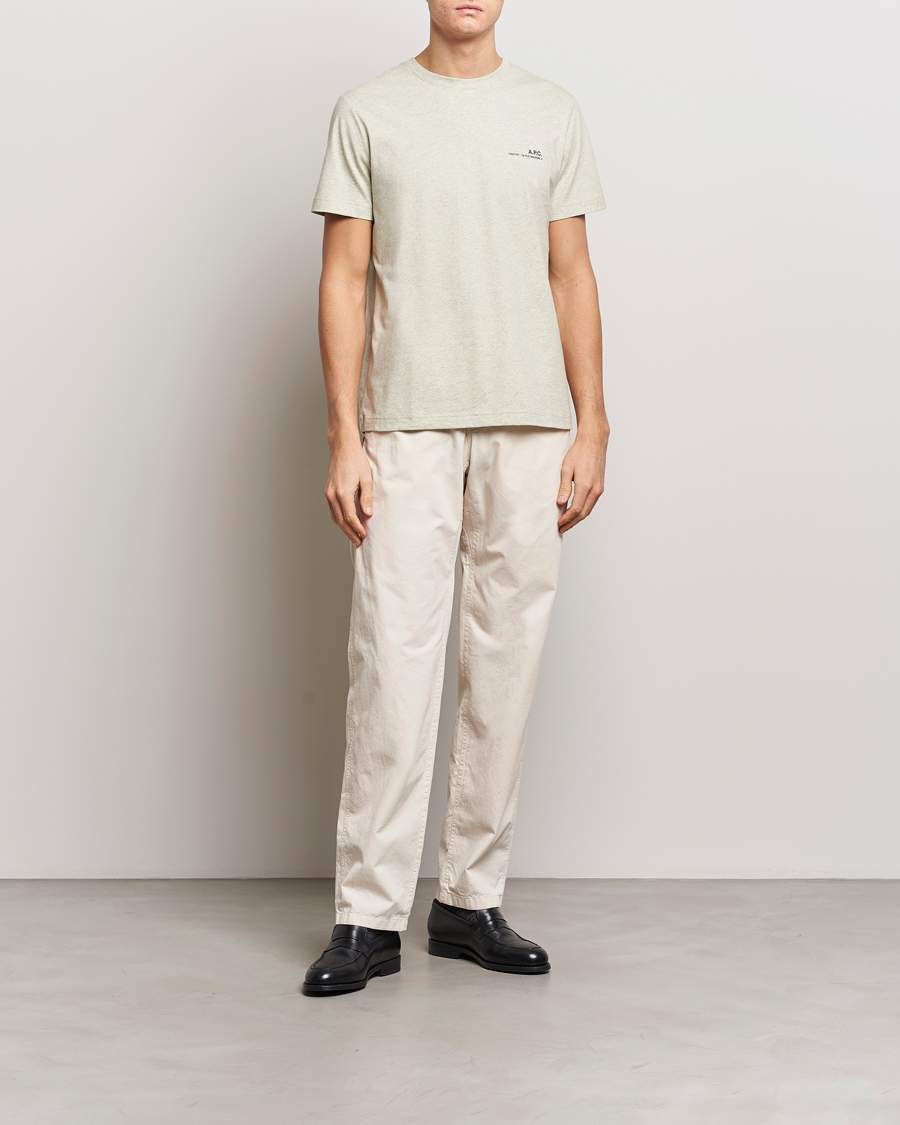 Heren |  | A.P.C. | Item T-Shirt Vert Pale Chine