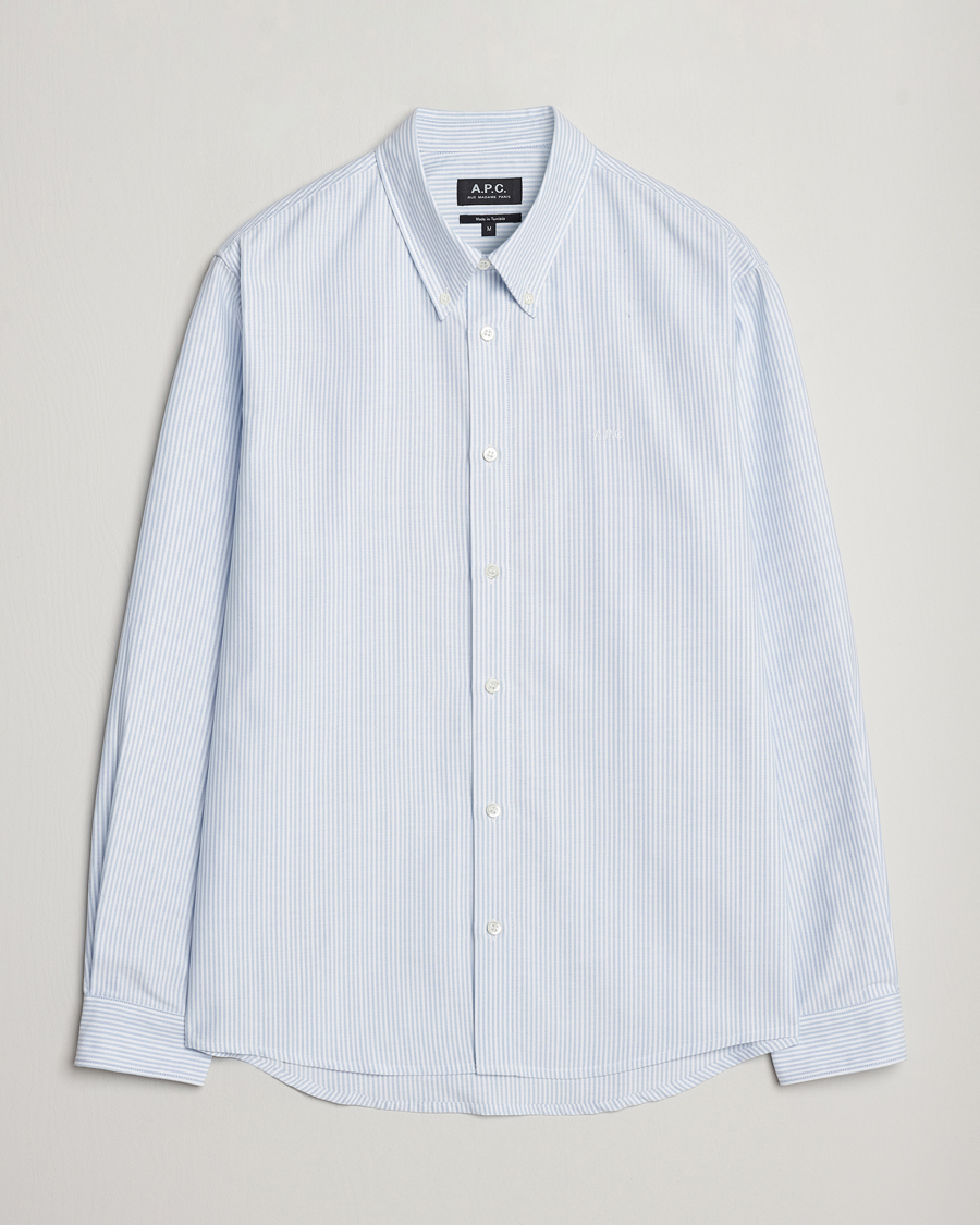 Heren | Overhemden | A.P.C. | Greg Striped Oxford Shirt Blue/White