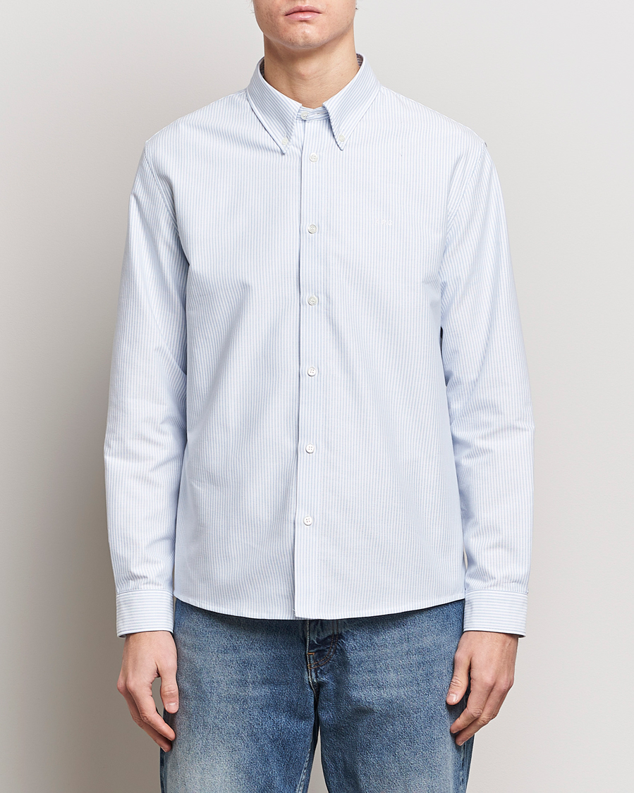 Heren | Contemporary Creators | A.P.C. | Greg Striped Oxford Shirt Blue/White