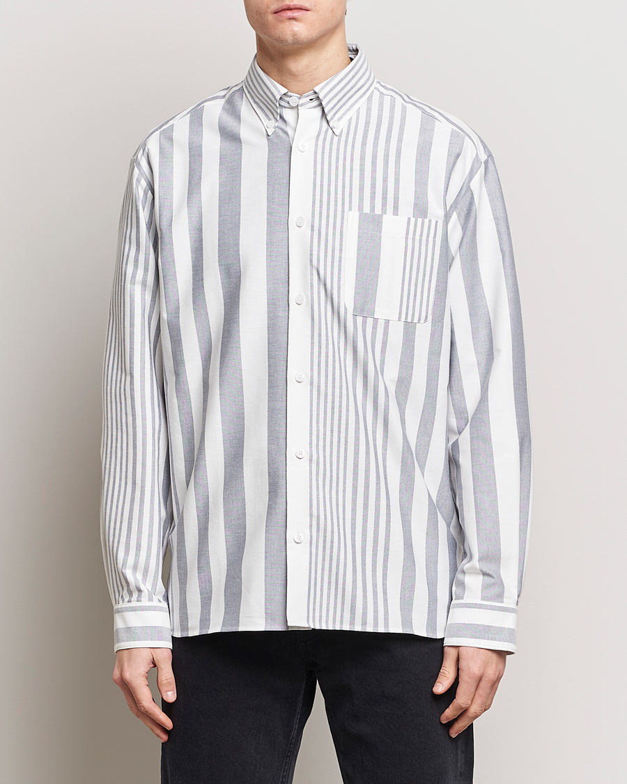 Heren | Kleding | A.P.C. | Mateo Striped Oxford Shirt Marine/White