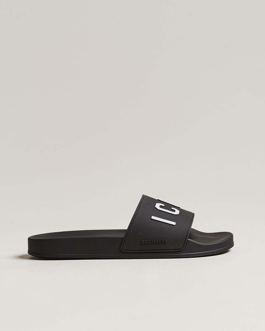 Heren | Dsquared2 Be Icon Slides Black | Dsquared2 | Be Icon Slides Black