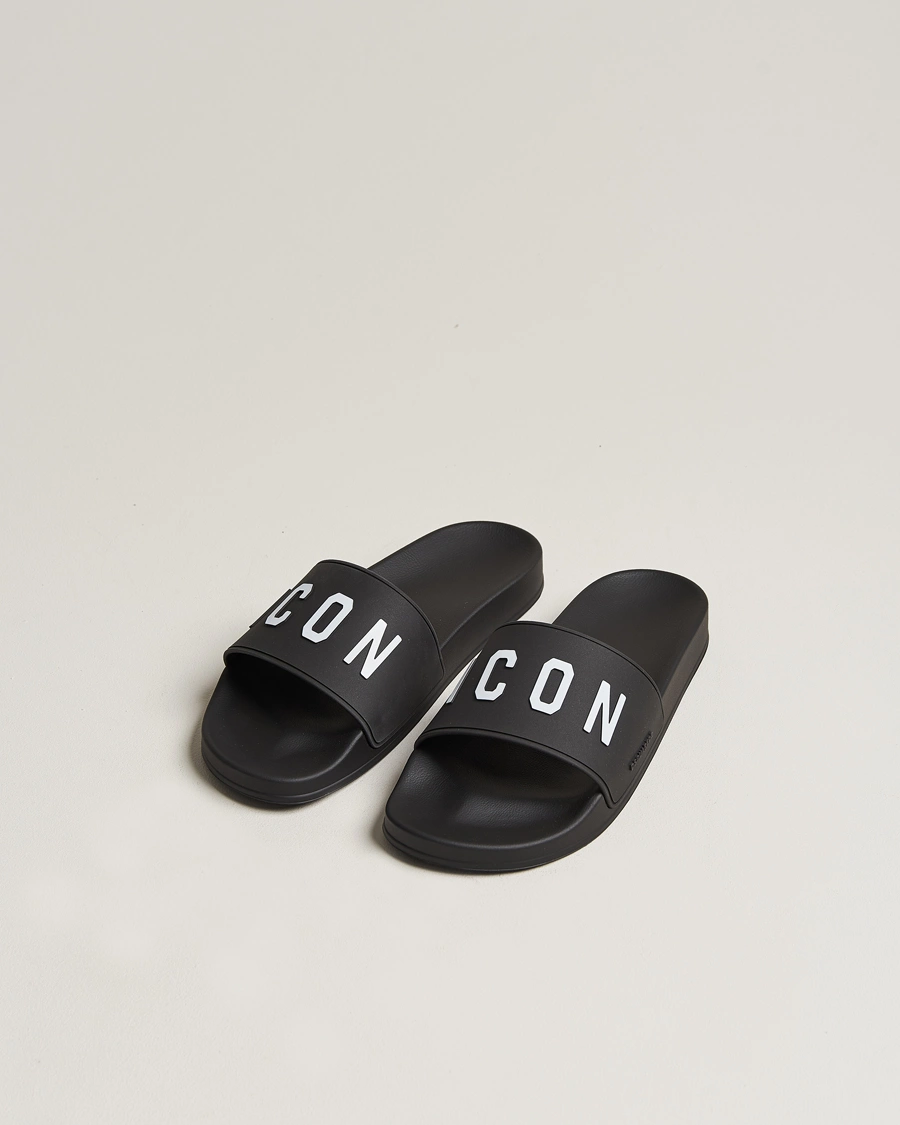 Men | Sandals & Slides | Dsquared2 | Be Icon Slides Black