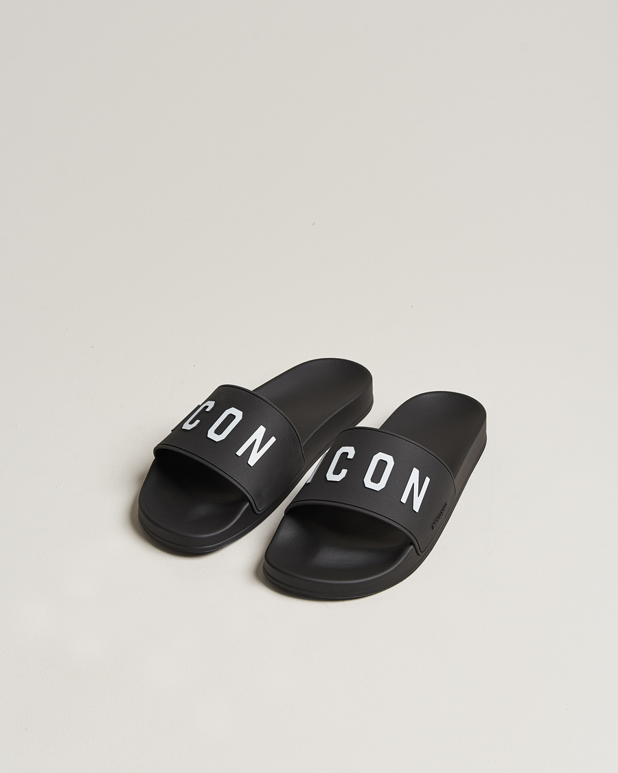 Heren | Sandalen slides | Dsquared2 | Be Icon Slides Black