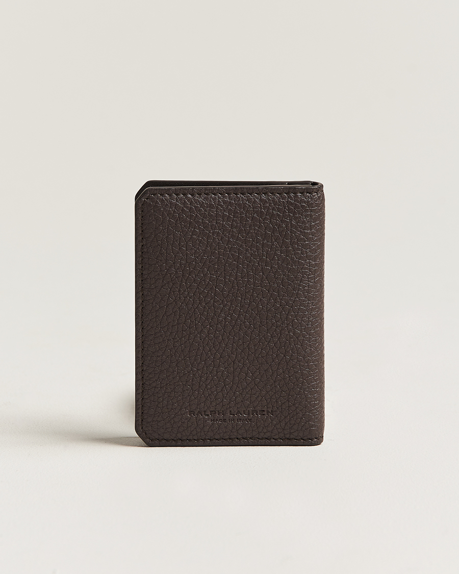 Herr | Ralph Lauren Purple Label | Ralph Lauren Purple Label | Pebbled Calfskin Wallet Dark Brown