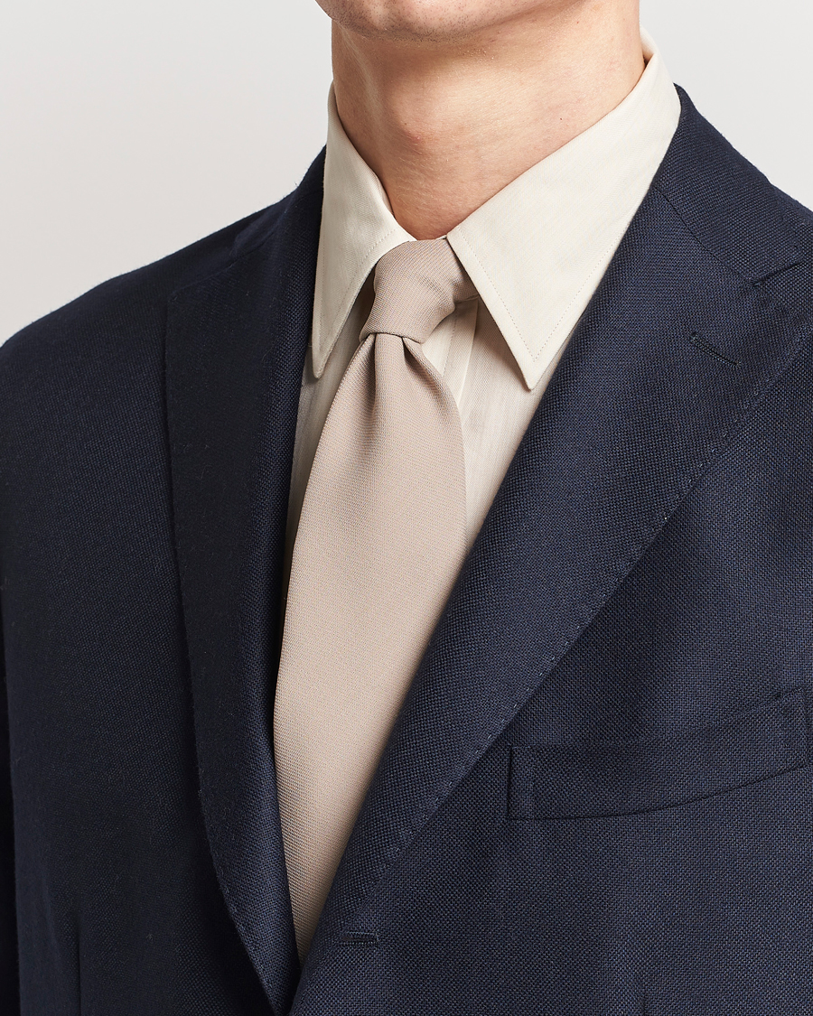 Heren | Luxury Brands | Ralph Lauren Purple Label | Wool Tie Beige