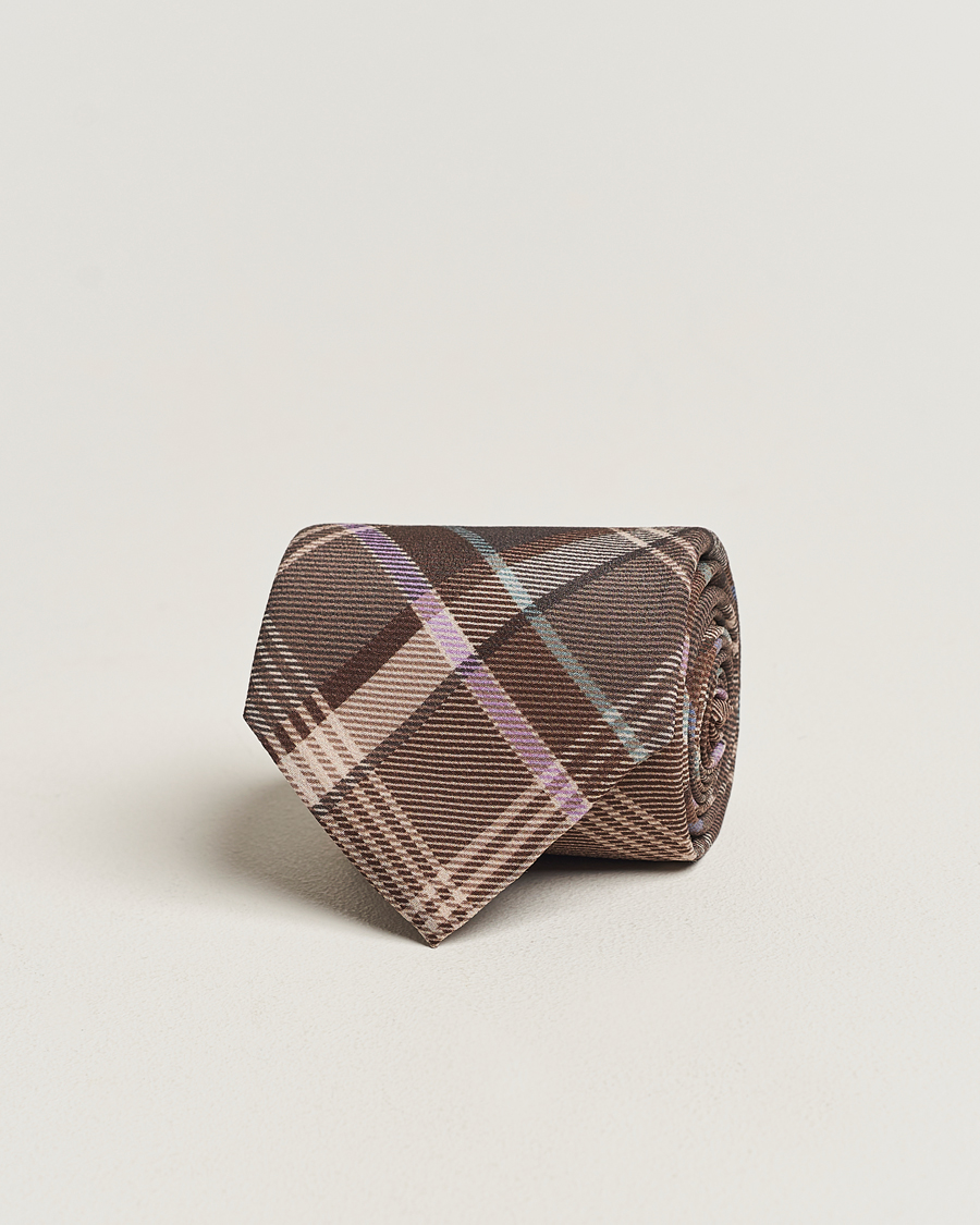 Heren | Ralph Lauren Purple Label Tartan Tie Brown Multi | Ralph Lauren Purple Label | Tartan Tie Brown Multi