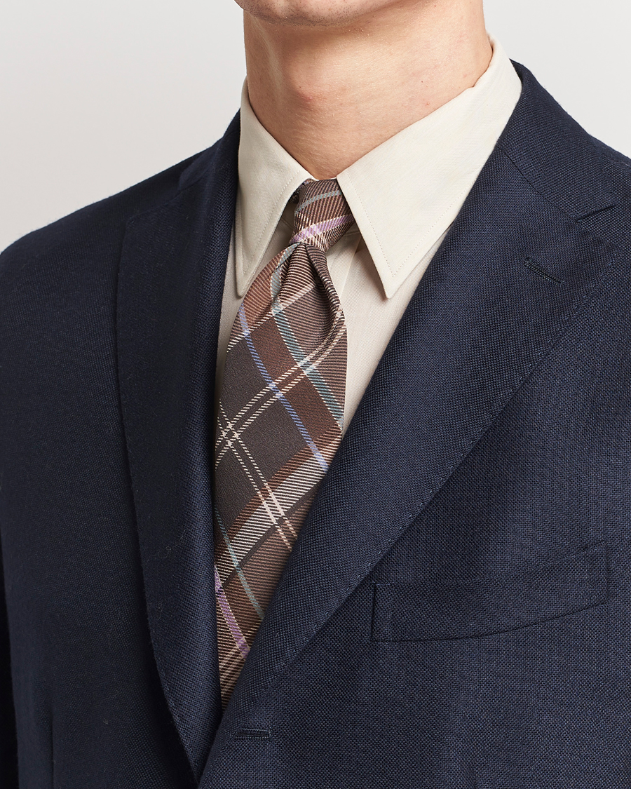 Heren | Luxury Brands | Ralph Lauren Purple Label | Tartan Tie Brown Multi