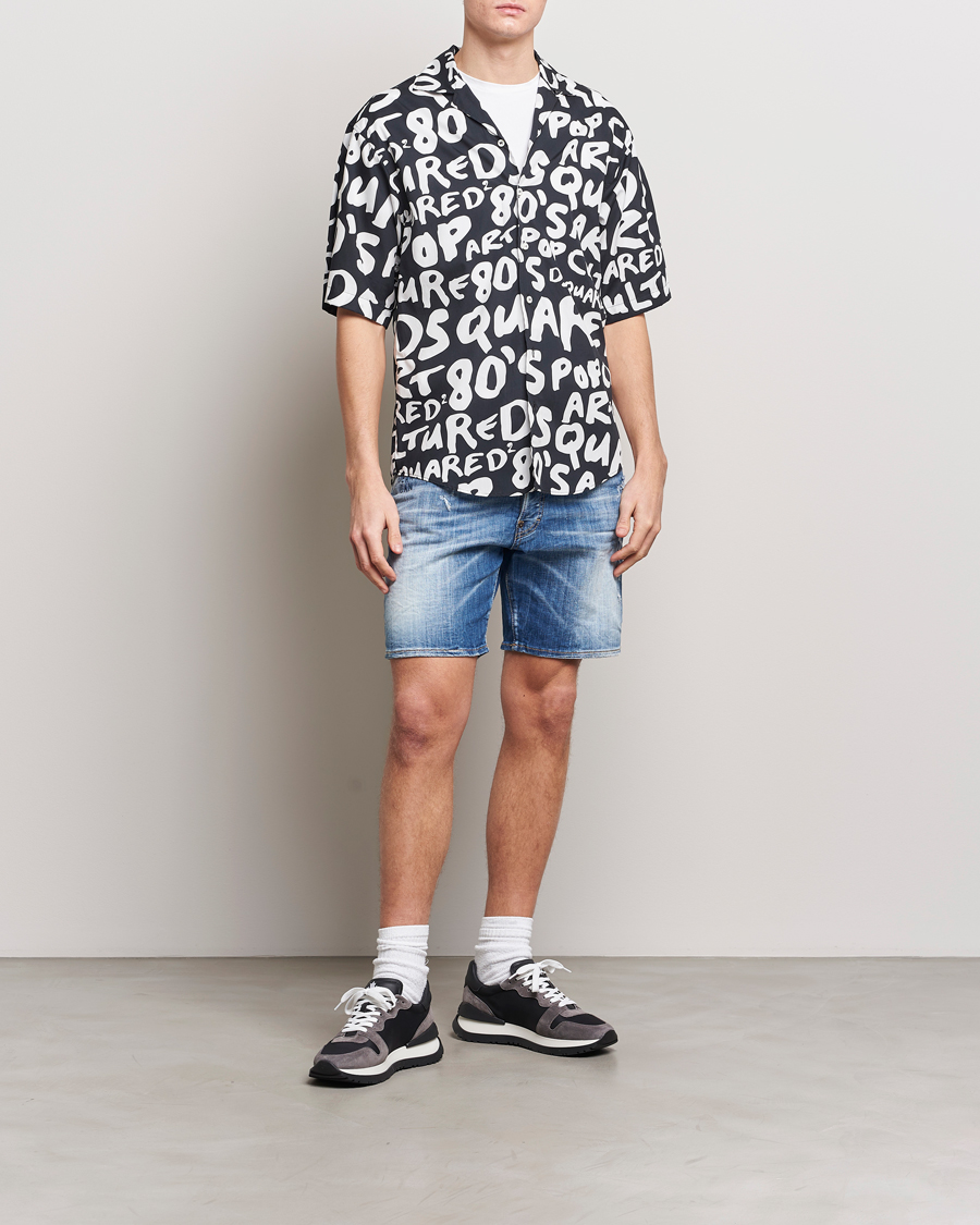 Heren | Overhemden | Dsquared2 | Pop 80's Bowling Shirt Black