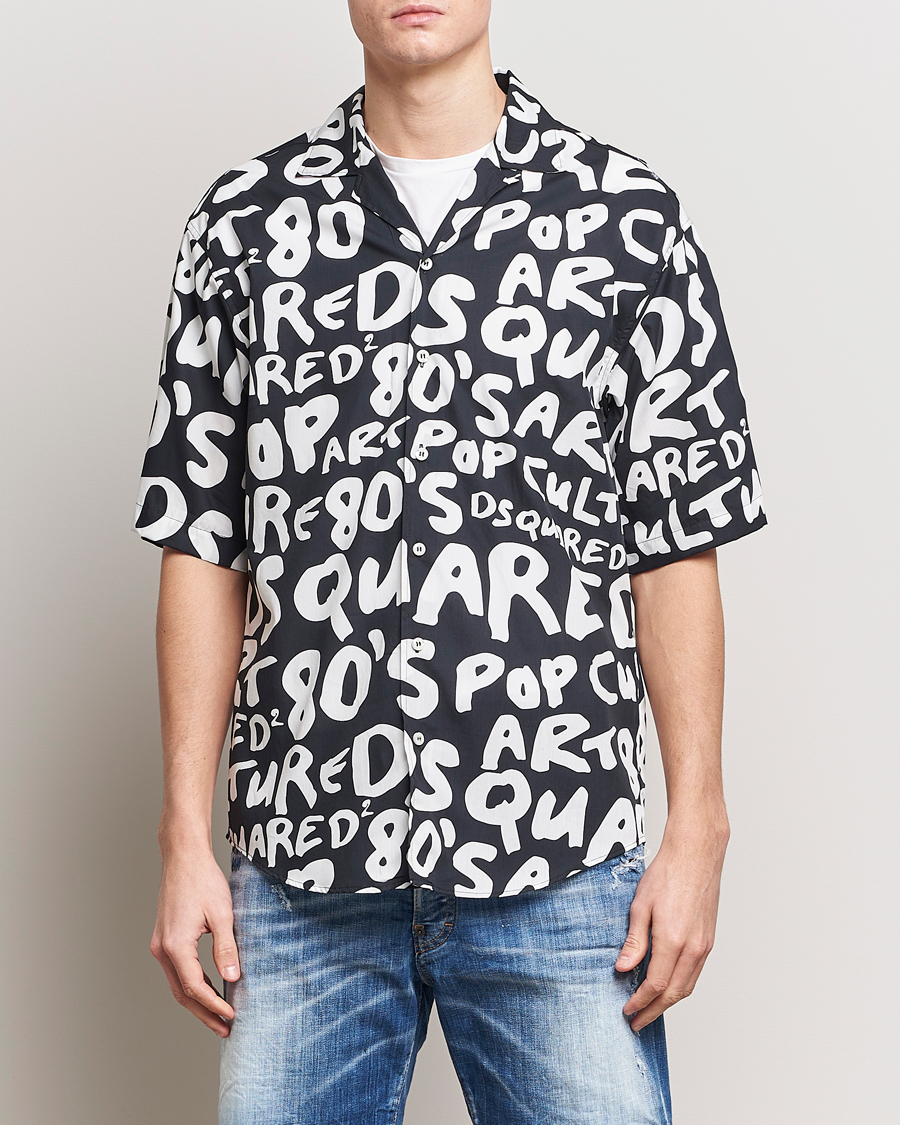 Heren | Overhemden | Dsquared2 | Pop 80's Bowling Shirt Black