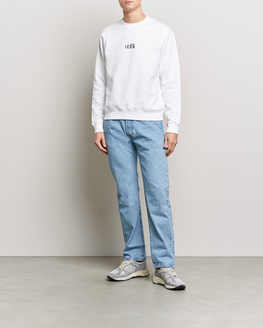Heren | Truien | Dsquared2 | Icon Small Logo Crew Neck Sweatshirt White
