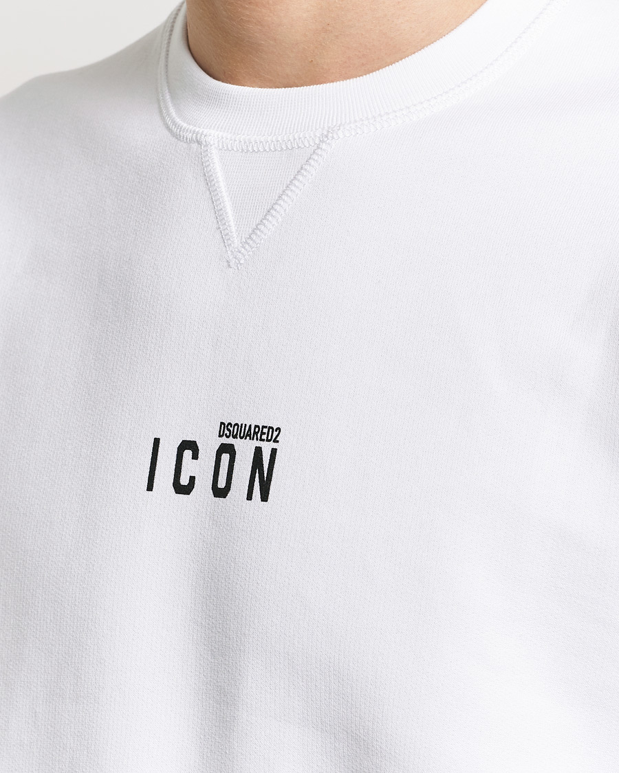 Heren | Truien | Dsquared2 | Icon Small Logo Crew Neck Sweatshirt White