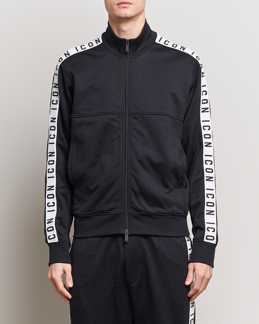 Heren | Truien | Dsquared2 | Dean Sport Full Zip Track Jacket Black