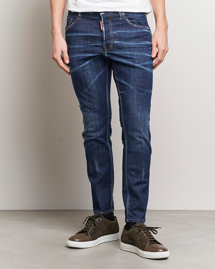 Heren | Blauwe jeans | Dsquared2 | Skater Jeans Navy Blue