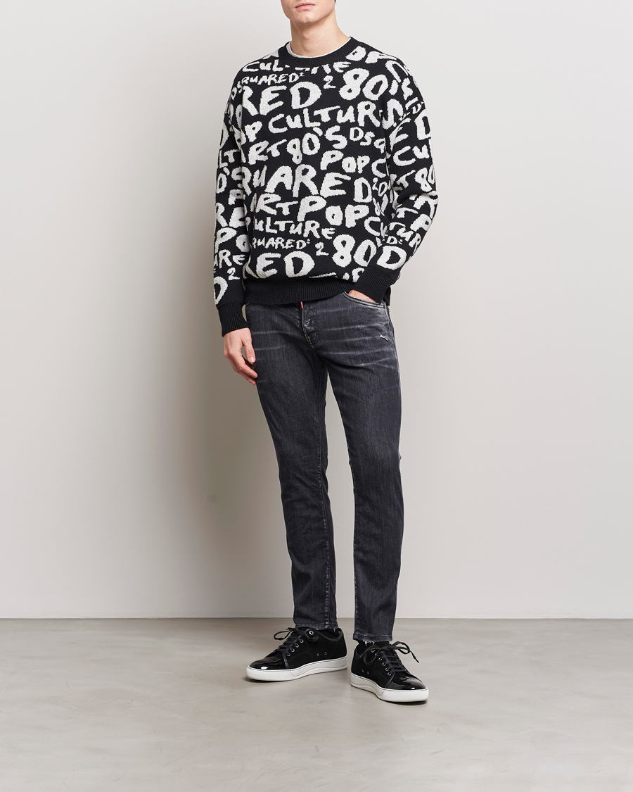Heren | Jeans | Dsquared2 | Skater Jeans Washed Black