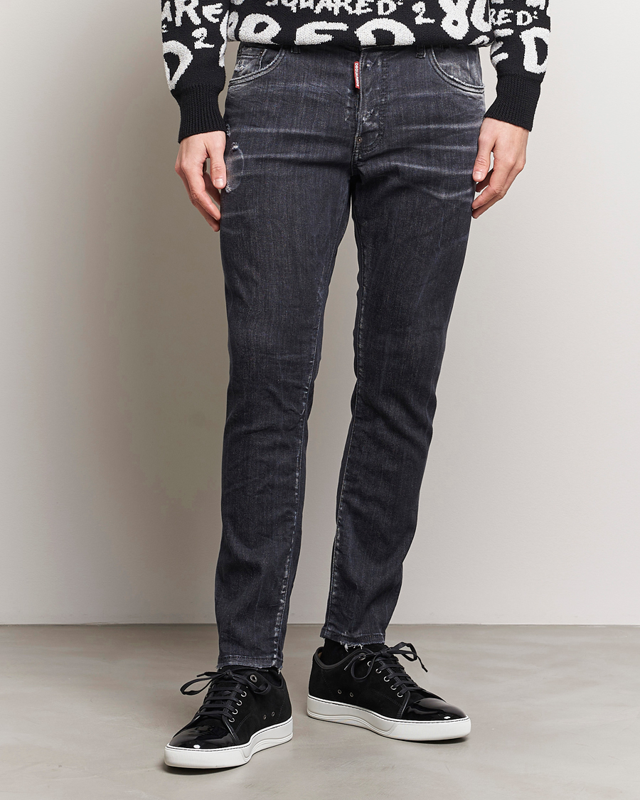 Heren | Zwarte jeans | Dsquared2 | Skater Jeans Washed Black