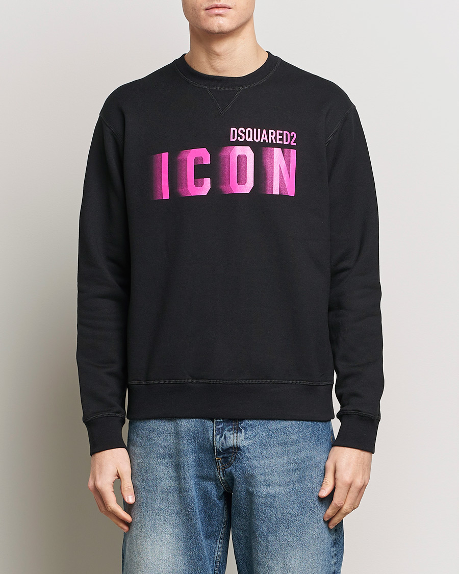 Heren | Sale -20% | Dsquared2 | Cool Fit Icon Blur Crew Neck Sweatshirt Black