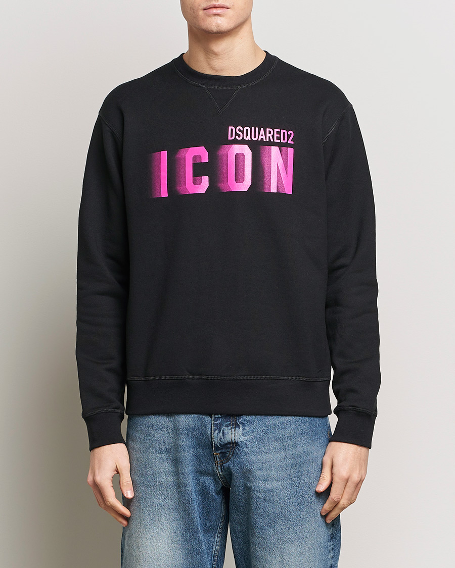 Heren | Dsquared2 | Dsquared2 | Cool Fit Icon Blur Crew Neck Sweatshirt Black