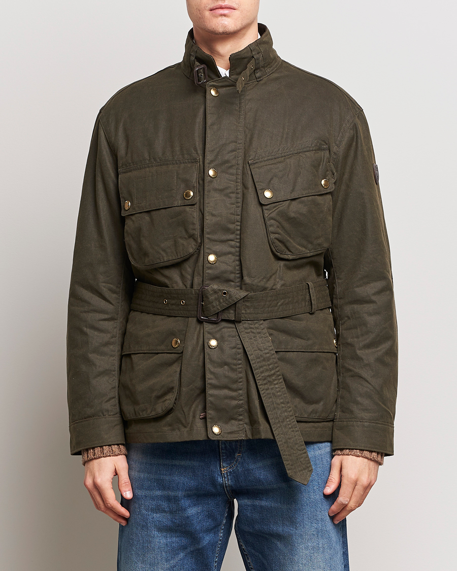 Men | Field Jackets | Polo Ralph Lauren | Waxed Field Jacket Oil Cloth Green