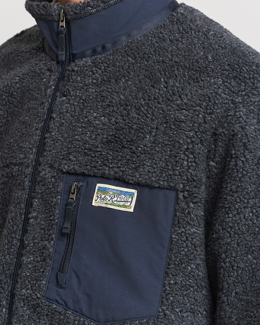 Heren | Jassen | Polo Ralph Lauren | Hi-Pile Fleece Full-Zip Jacket Aviator Navy