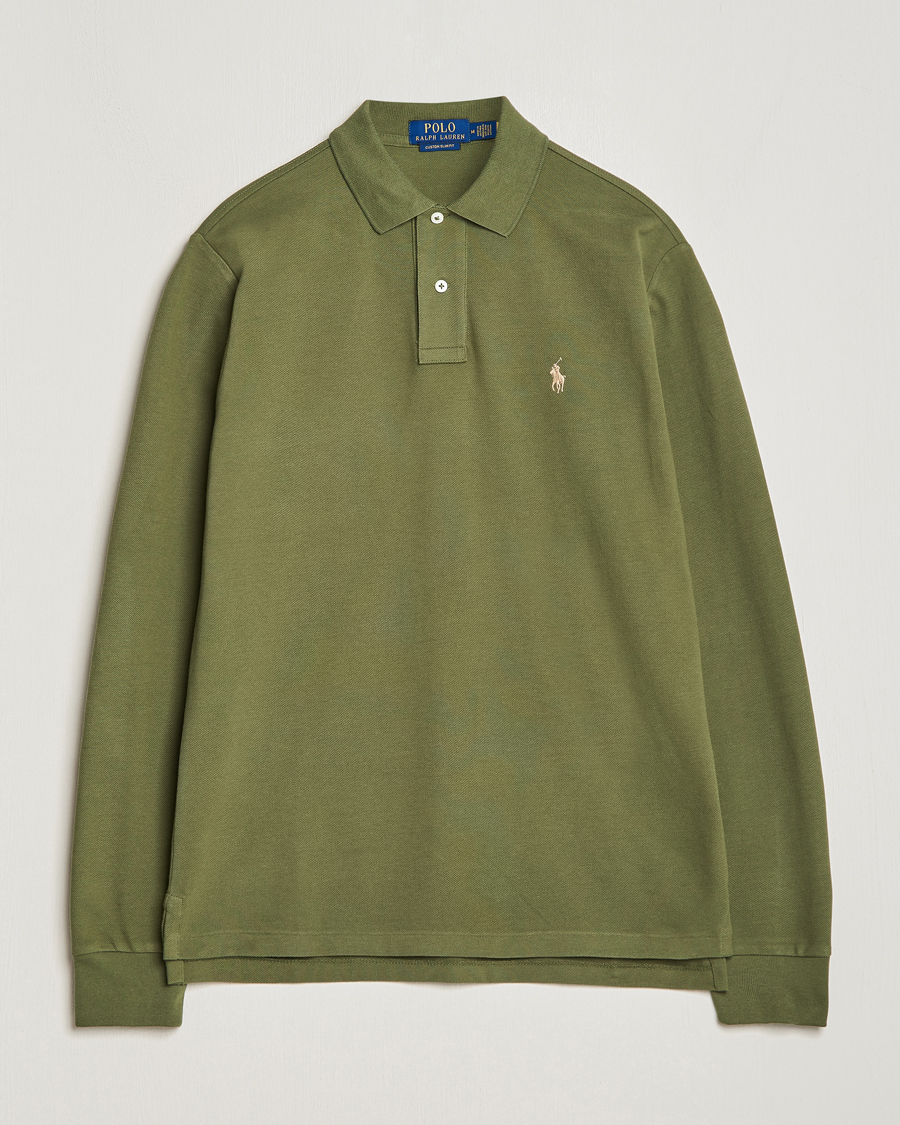 Heren | Truien | Polo Ralph Lauren | Custom Slim Fit Long Sleeve Polo Dark Sage