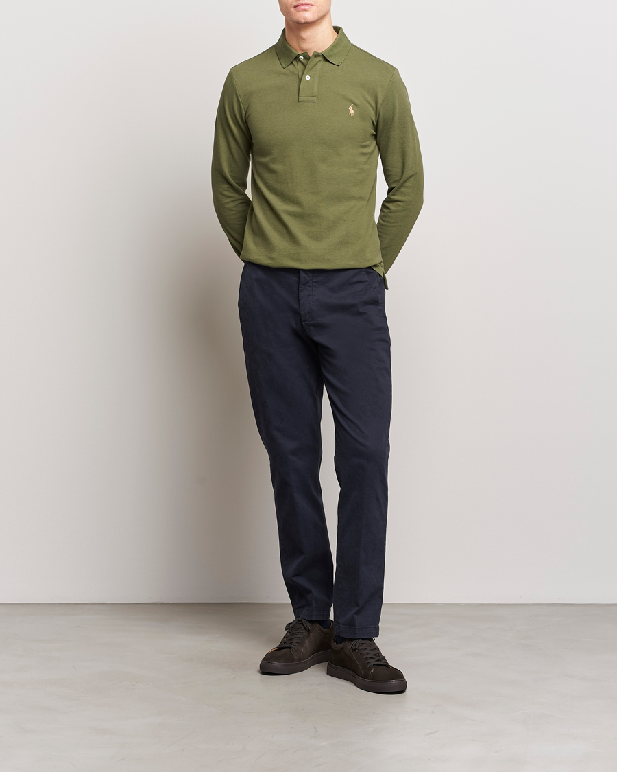 Heren | Truien | Polo Ralph Lauren | Slim Fit Long Sleeve Polo Dark Sage
