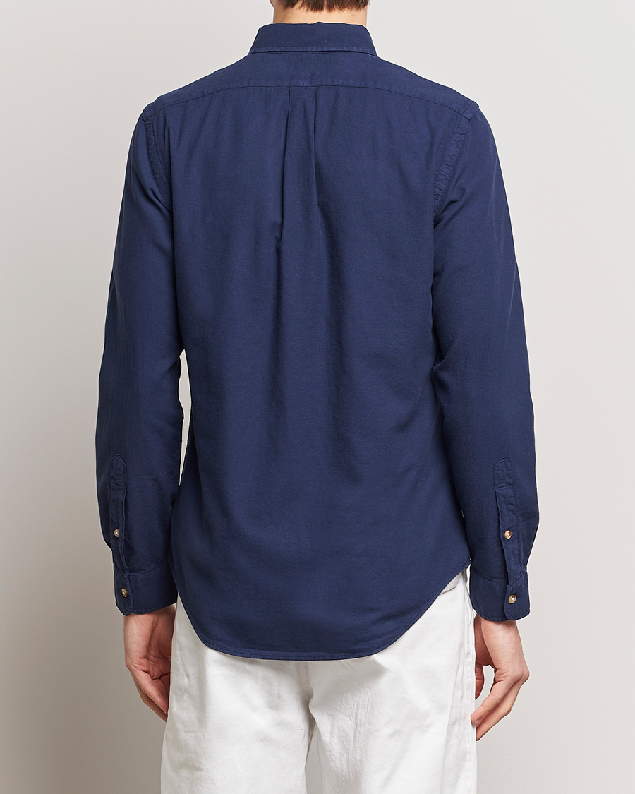 Heren | Overhemden | Polo Ralph Lauren | Slim Fit Cotton Textured Shirt Dark Indigo