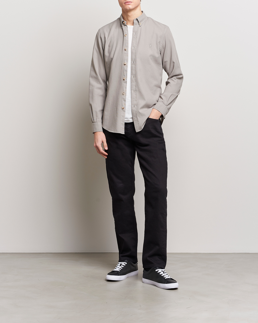Heren | Overhemden | Polo Ralph Lauren | Slim Fit Cotton Textured Shirt Grey Fog