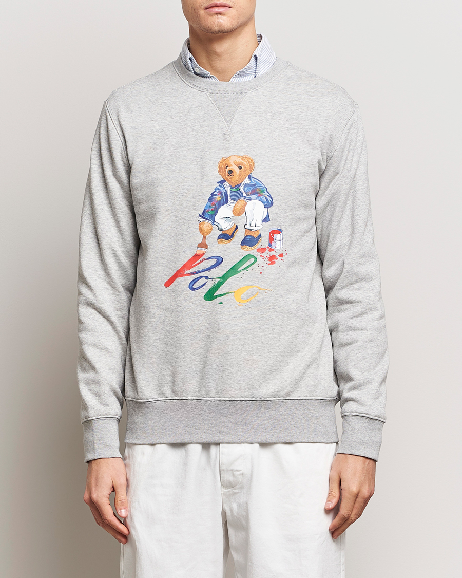 Heren | Grijze sweatshirts | Polo Ralph Lauren | Printed Bear Crew Neck Sweatshirt Andover Heather