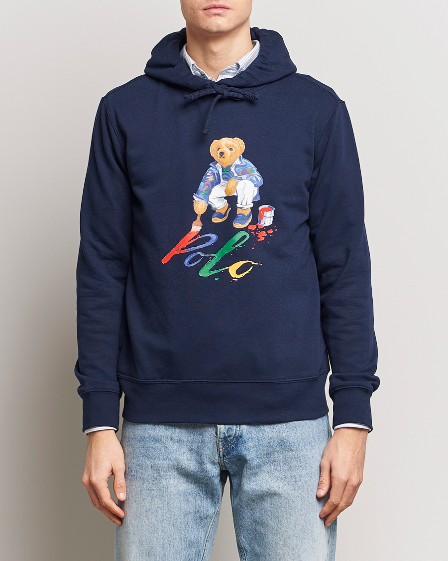 Men | Hooded Sweatshirts | Polo Ralph Lauren | Printed Bear Hoodie Cruise Navy