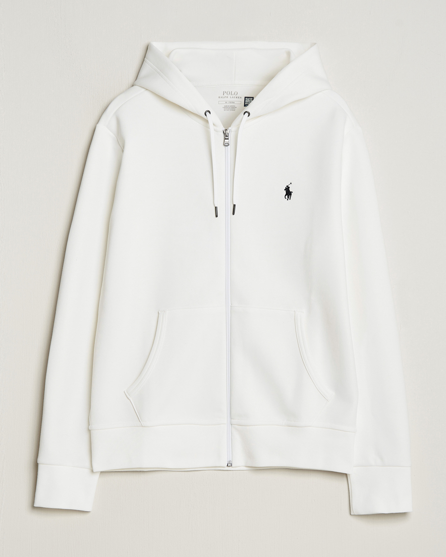 Heren | Truien | Polo Ralph Lauren | Double Knitted Full-Zip Hoodie White