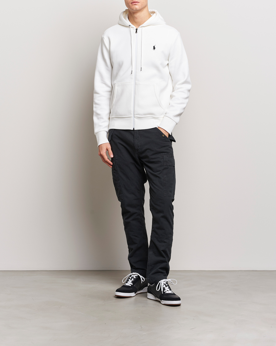 Heren | Truien | Polo Ralph Lauren | Double Knitted Full-Zip Hoodie White