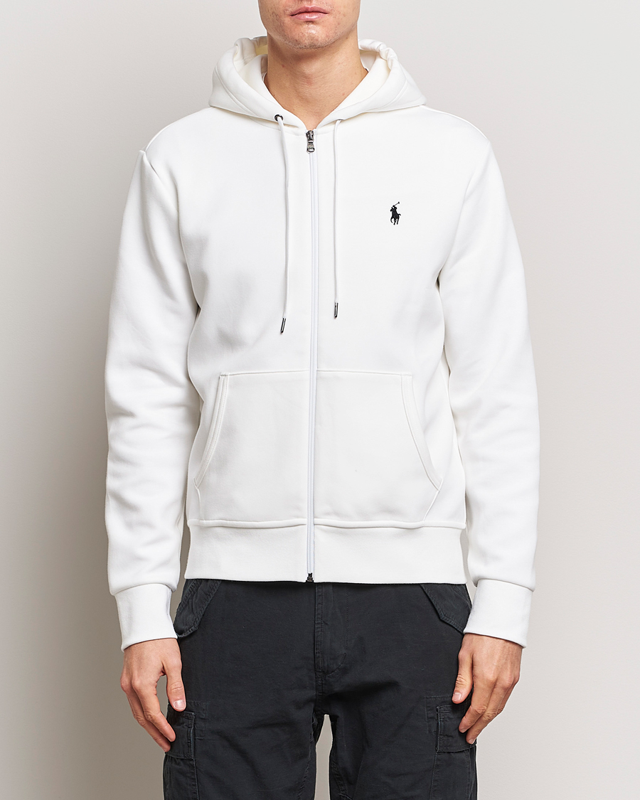 Heren | Truien | Polo Ralph Lauren | Double Knitted Full-Zip Hoodie White