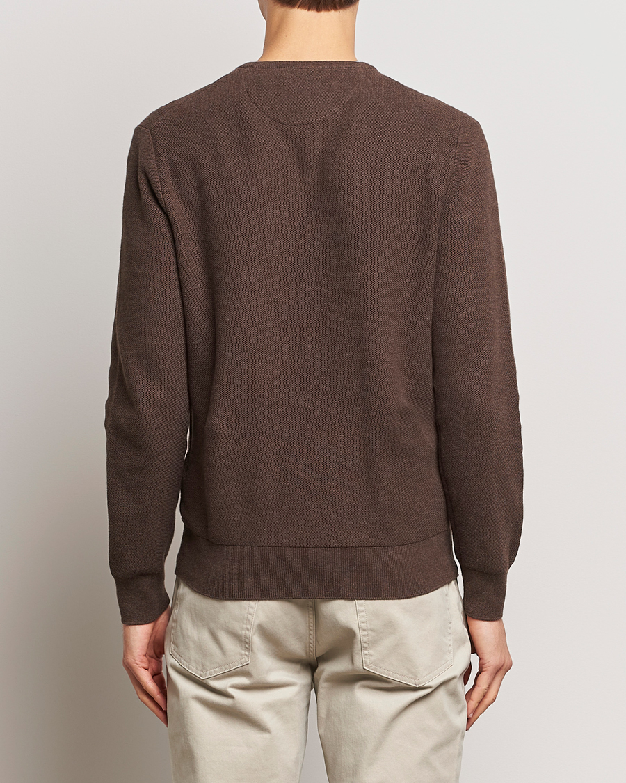 Heren | Truien | Polo Ralph Lauren | Textured Cotton Crew Neck Sweater Spa Brown Heather