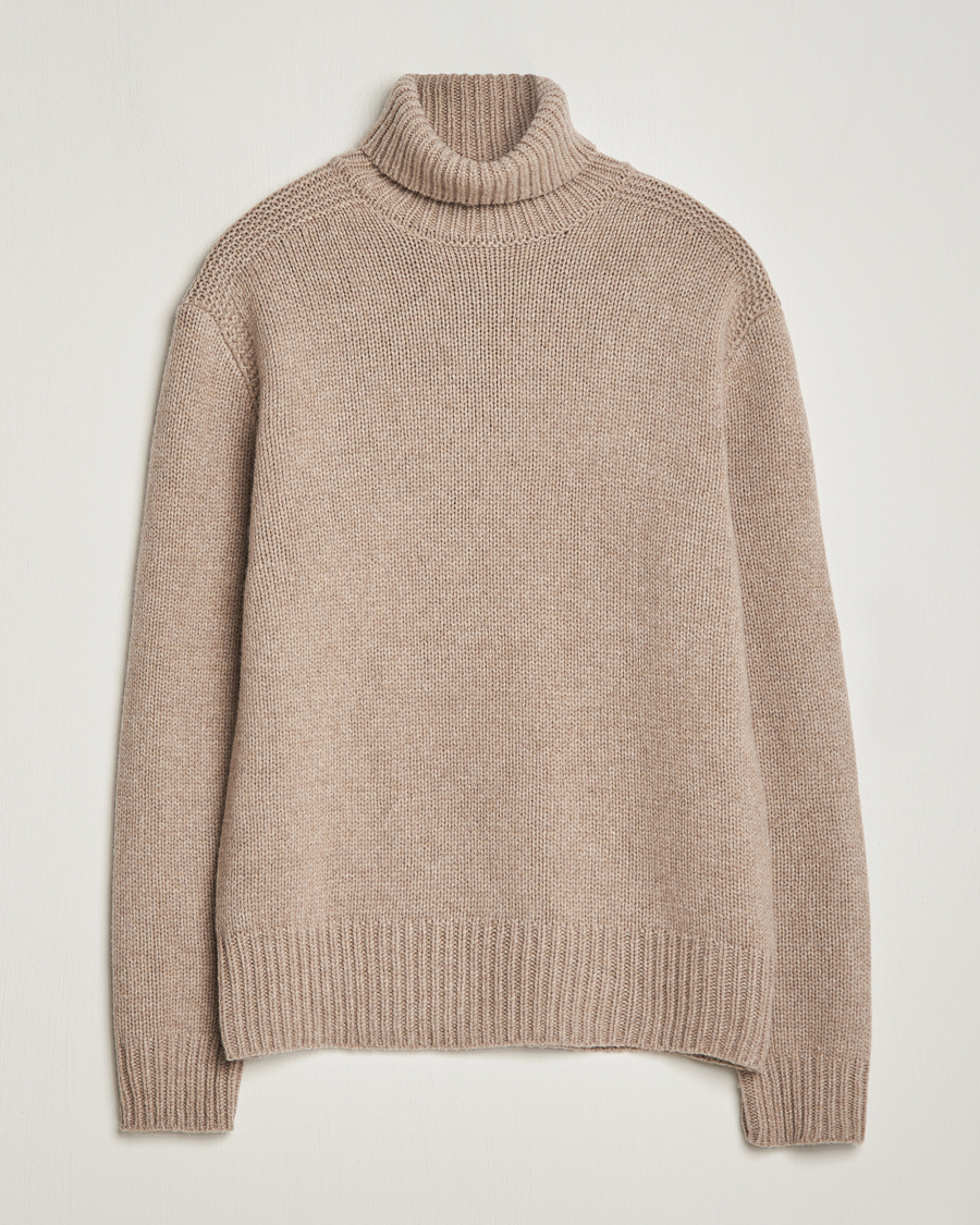 Heren | Truien | Polo Ralph Lauren | Wool/Cashmere Knitted Rollneck Oak Brown Heather