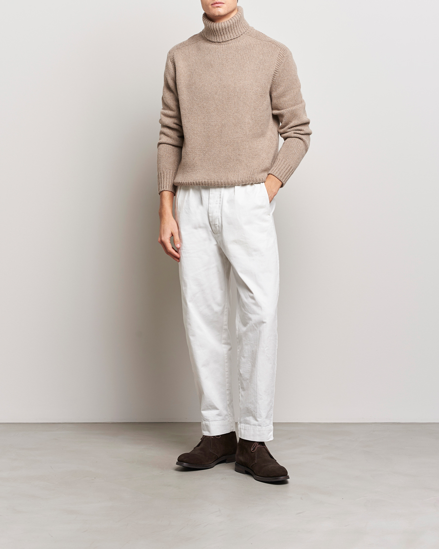 Heren | Truien | Polo Ralph Lauren | Wool/Cashmere Knitted Rollneck Oak Brown Heather