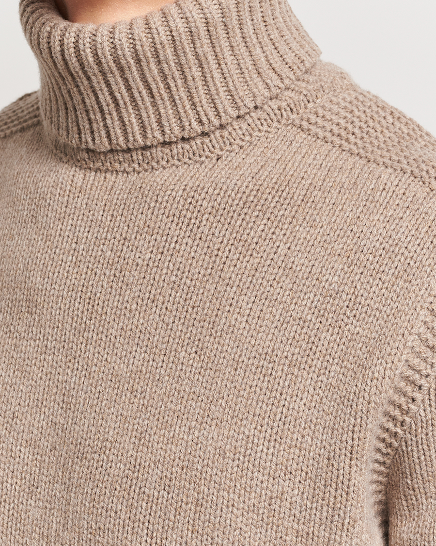 Heren | Truien | Polo Ralph Lauren | Wool/Cashmere Knitted Rollneck Oak Brown Heather