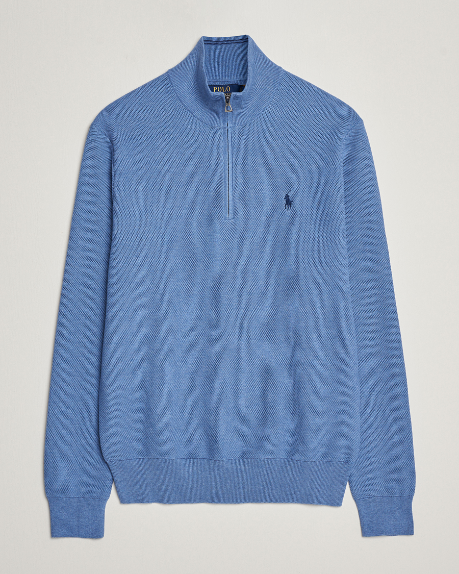 Heren | Truien | Polo Ralph Lauren | Textured Half-Zip Blue Heather