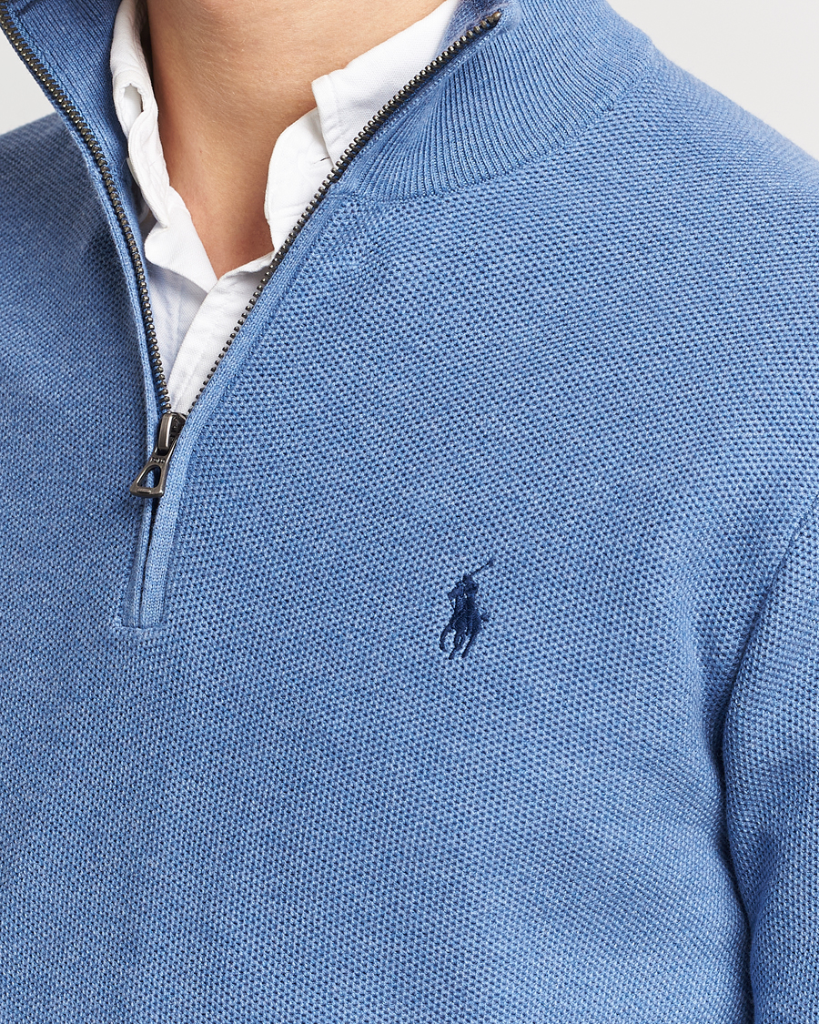 Heren | Truien | Polo Ralph Lauren | Textured Half-Zip Blue Heather