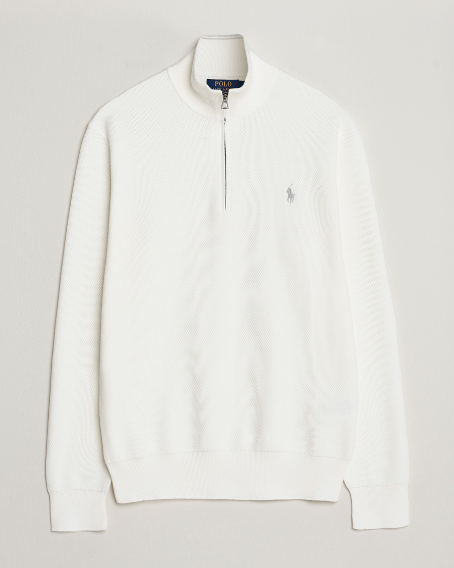 Heren | Truien | Polo Ralph Lauren | Textured Half Zip Deckwash White