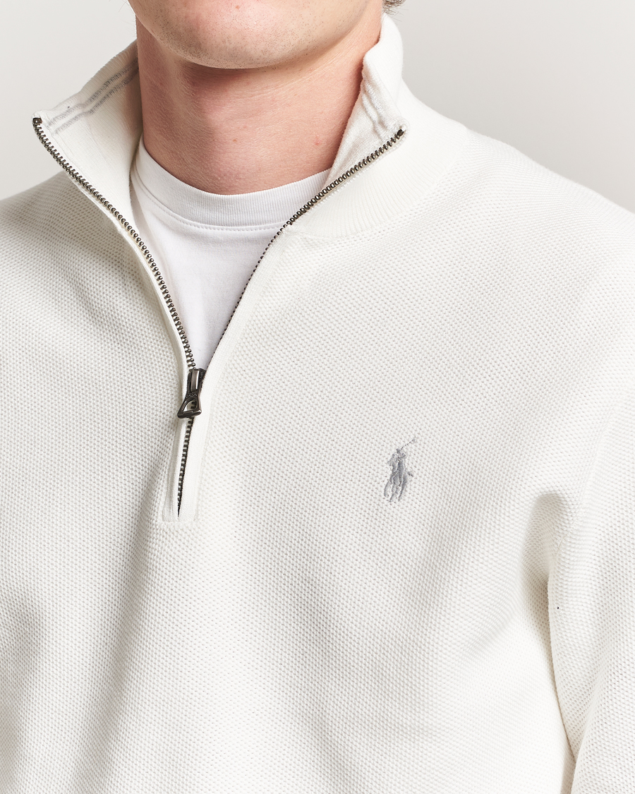 Heren | Truien | Polo Ralph Lauren | Textured Half Zip Deckwash White