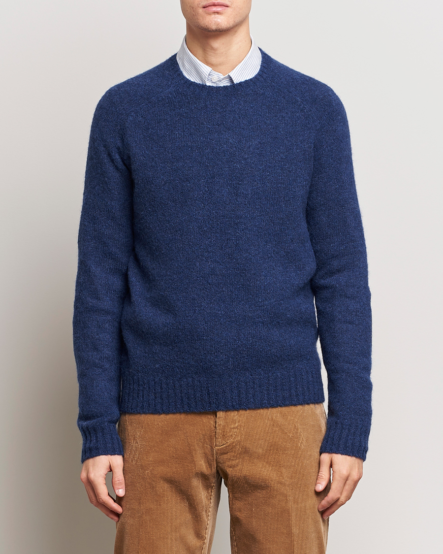 Heren | Ronde hals truien | Polo Ralph Lauren | Alpaca Knitted Crew Neck Sweater Navy Heather 