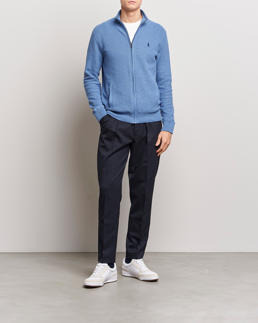 Heren | Truien | Polo Ralph Lauren | Textured Full-Zip Blue Stone Heather