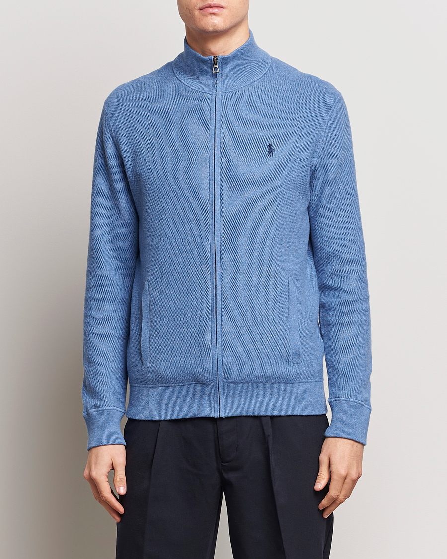 Heren | Full-zip | Polo Ralph Lauren | Textured Full-Zip Blue Stone Heather