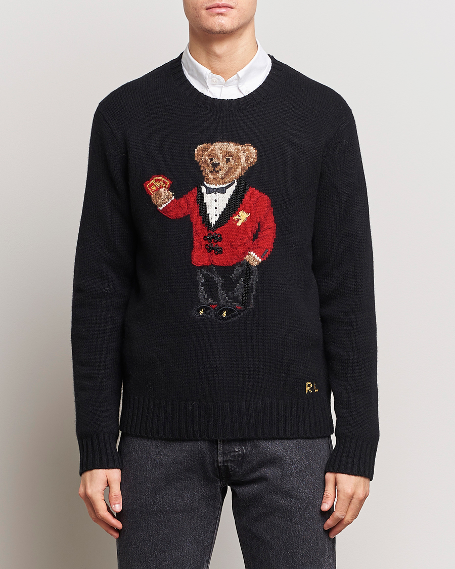 Heren |  | Polo Ralph Lauren | Lunar New Year Wool Knitted Bear Sweater Black