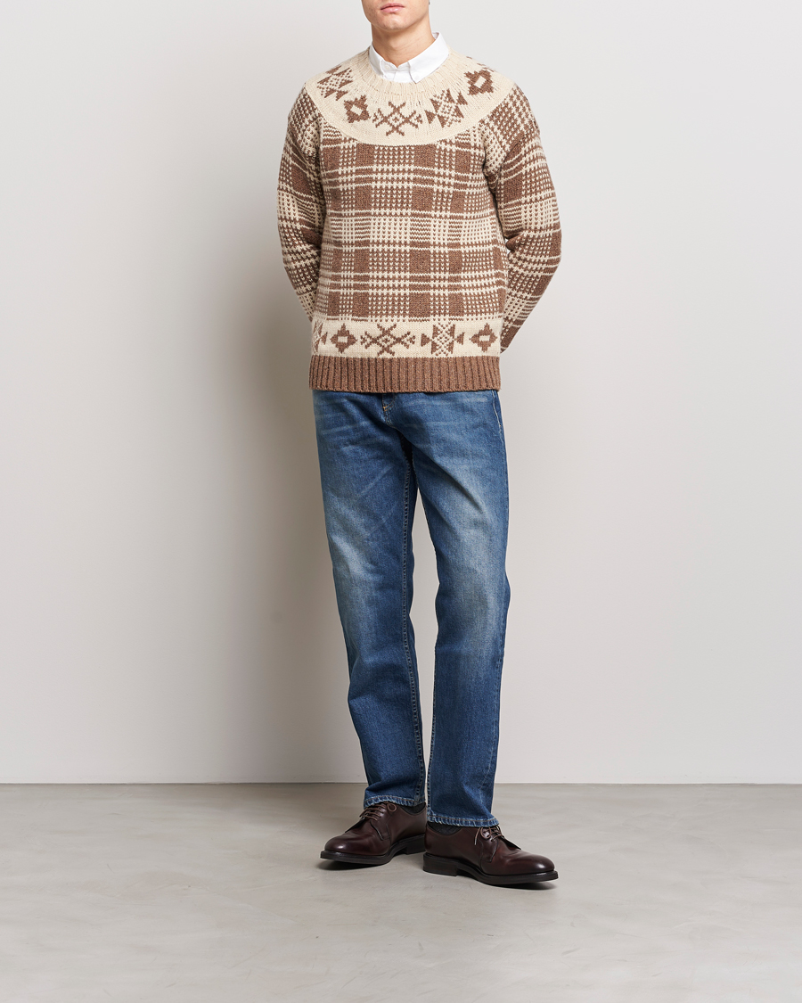Heren | Truien | Polo Ralph Lauren | Wool Knitted Crew Neck Sweater Medium Brown