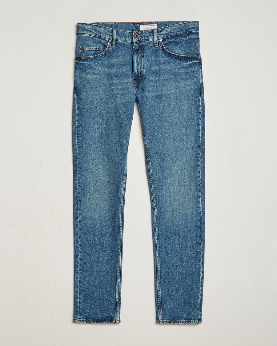 Heren | Jeans | Tiger of Sweden | Pistolero Stretch Cotton Jeans Midnight Blue